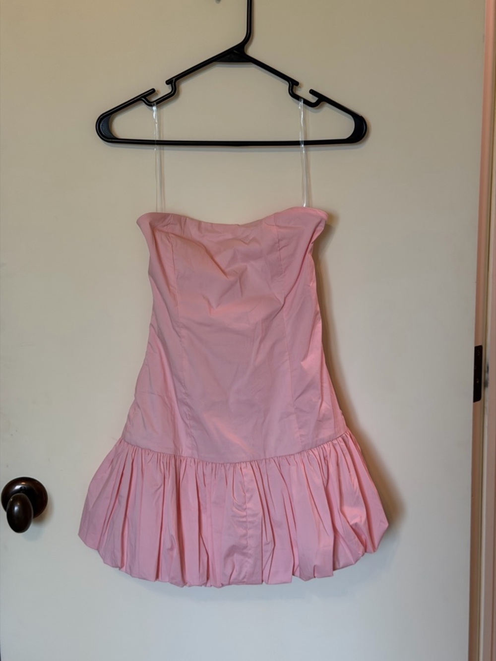 Peppermayo Light Pink Strapless Mini Dress